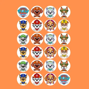 Paw patrol mini cupcake topper/ paw patrol mini cupcake edible image - Bild 1 von 5