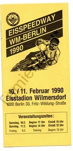 Folleto ➔ Mundial-Berlín '90 ➔ Berlín Wilmersdorf➔ Eisspeedway ➔*de colección* - Imagen 1 de 2