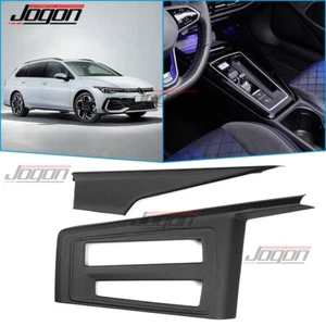 Matte Carbon Central Console Gear Shifter Cover For VW Golf 8 GTD GTE GOlf R 20+ - Picture 1 of 11