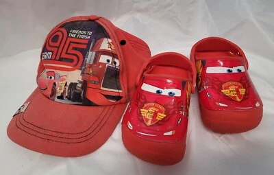 Crocs & Cap Lightning McQueen Disney Pixar Cars  Piston Cup Red Child Size 9C Foto 1 de 4