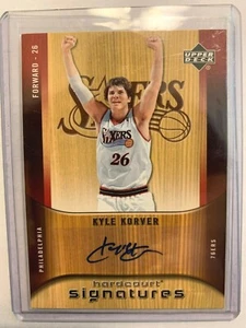 2005-06 Upper Deck Hardcourt Signatures Kyle Korver #HS-KK 76ers - Imagen 1 de 2