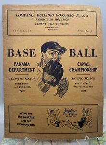 Programa de Campeonato de Béisbol del Canal de Panamá 1939 Ejército de los Estados Unidos Marina Militar, Gehrig - Imagen 1 de 14