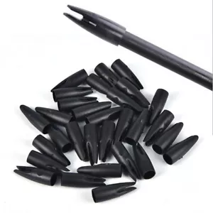 30PCS 8mm Archery Arrow Nocks Plastic Tails For Wood Bamboo Shaft Bow & Hunt_ff - Picture 1 of 9