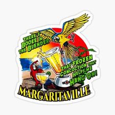 Margaritaville ~ 2" Vinyl Sticker ~ ParrotHead ~ Buffett ~ Fins Up
