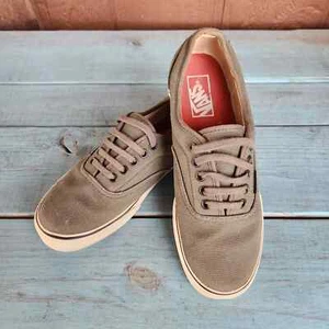 Vans authentische Off The Wall Camp Schuhe W8,5 M7 grün Canvas Schnürskater  - Bild 1 von 10