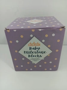 MILESTONE BLOCKS Bauernhaus Baby monatlicher Altersblock rustikal dunkelbraun MAINEVENT - Bild 1 von 6