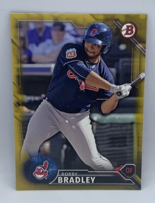 2016 Bowman Draft Bobby Bradley Guardians BD-172 SP Gold 24/50 - Image 1 of 2