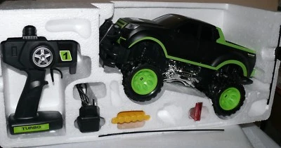 Dark Monster TRUCK Kids Auto RC FB Big Monster 1:10 Offroad Truck Schwarz Grün - Bild 1 von 4