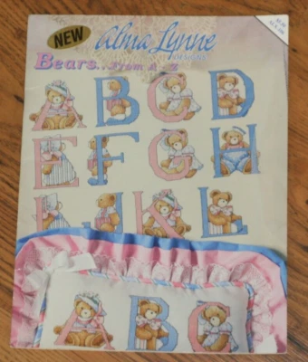 Vtg 1993 Alma Lynne Designs - Bears...From A-Z Pattern Book - ALX-106 - Image 1 of 2