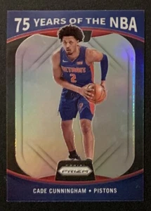 2021-22 PRIZM CADE CUNNINGHAM PISTONS 75 YEARS OF THE NBA ROOKIE SILVER PRIZM - Bild 1 von 2