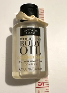 Victoria's Secret KOKOSMILCH schwereloses Körperöl Baumwolle Feuchtigkeitskomplex 3,4 Oz. - Bild 1 von 1