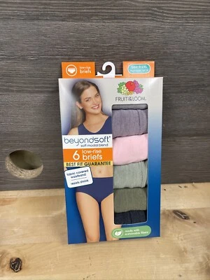 Fruit Of The Loom women’s Beyondsoft 6 Pack Low-rise Briefs Size 9/2XL New - Image 1 of 3