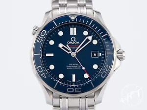 *Rare* NEW Omega Seamaster Diver 300M Co-Axial 41 Blue Dial Auto Watch w/ B&P - Picture 1 of 6