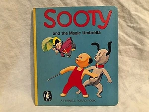 Sooty and the Magic Umbrella - Purnell Board Book 1975 - Scarce Picture Book - Imagen 1 de 8