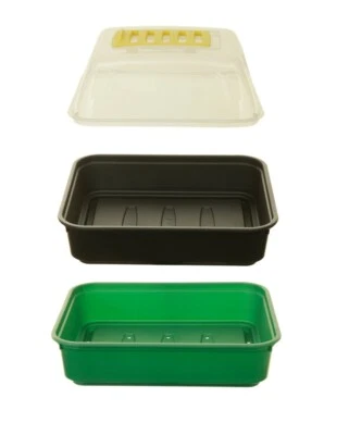 Whitefurze 22cm Small Propagator Set Garden Gravel & Seed Tray With Vented Cover - Image 1 of 4