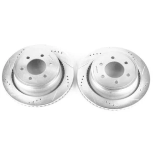 Power Stop Rear Evolution Drilled & Slotted Rotors Pair Fits 12-18 Ford F-150 - Picture 1 of 10
