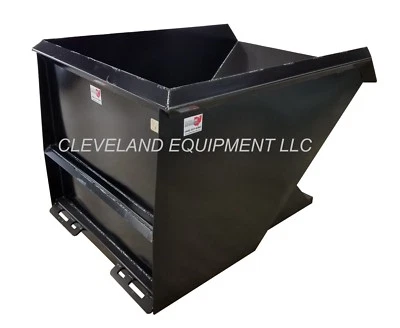 全新 2 CUBIC YARD 滑板踏板装载机 DUMP HOPPER / DUMPSTER 附件 - 船用 — 第 1/4 张图片