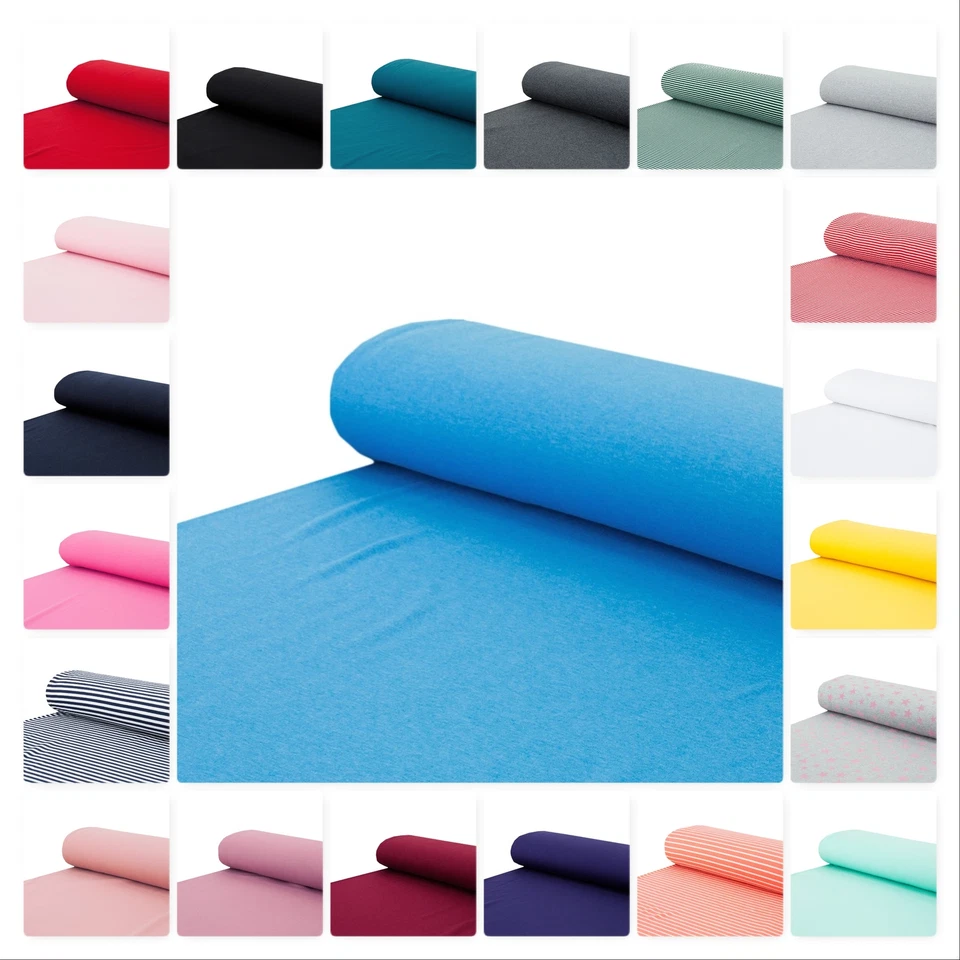 Baumwoll - Sweat Stoff weich Alpenfleece einfarbig - Meterware ab 25 x 165 cm - Bild 1 von 1