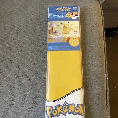 Adesivos de parede GIANT PIKACHU Pokemon peel & stick mural Pokeball adesivos quarto de meninos - Imagem 1 de 3