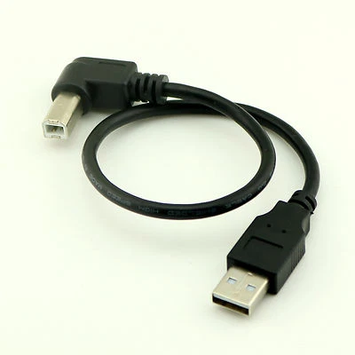 1FT Right Angled USB 2.0 B Male to A Male Conversion Cable Printer Adapter Cord - Image 1 of 4