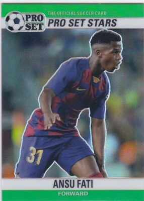 2021 Pro Set Sports Metal Stars Green Prism #1 Ansu Fati - Barcelona 9/10 - Image 1 of 2