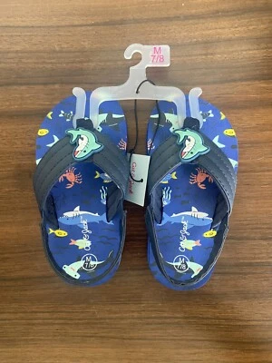 Ash 人字拖凉鞋 - Cat & Jack 学步儿童海军蓝 M (7/8) * 全新 — 第 1/2 张图片