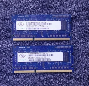 4Gb (2x2Gb) Nanya DDR3 SO-DIMM Laptop Memory/Ram PC3-10600S NT2GC64B88B0NS - Picture 1 of 1