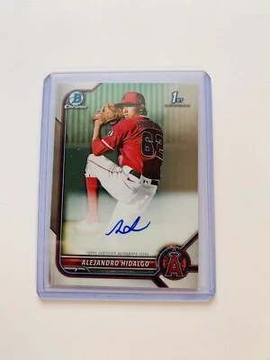 ALEJANDRO HIDALGO 2022 Bowman Chrome 1st Bowman On Card AUTO Angels RC - Image 1 of 4