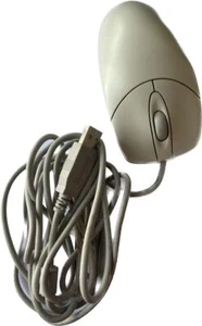 HP A4983-60101 USB 3-button scrolling mouse (Quartz Gray) - Has 2.9m (10ft) - Photo 1/1