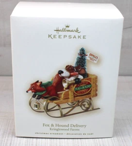 NEW Hallmark Keepsake Ornament Kringlewood Farms Fox & Hound Delivery 2007 - Picture 1 of 7