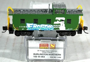 MICRO-TRENI SCALA N 36' ACCIAIO CABOOSE BURLINGTON NORD NATALE 10044063 - Foto 1 di 3