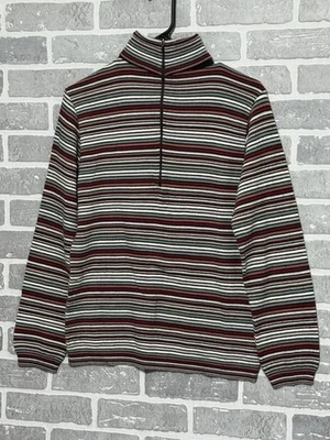 Top tejido cuello tortuga cremallera 1/4 rayas rojas grandes juniors de colección Foto 1 de 4