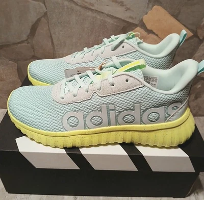 Tênis Adidas NOVO Feminino TAMANHO 8.5 Kaptir Base Verde Limão Amarelo Atlético JR8487 - Imagem 1 de 4