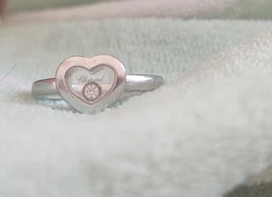 Chopard ❤️ Ring Herz Happy Diamonds 750 Weißgold Diamant Goldring Zerti & Box - Bild 1 von 6