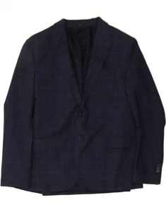 MASSIMO DUTTI Mens 2 Button Blazer Jacket EU 50 Medium Navy Blue Check Q103 - Picture 1 of 4
