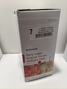 McKesson Perry Latex OP-Handschuh Standard Manschettenlänge Größe 7/50 pro Box - Bild 1 von 3