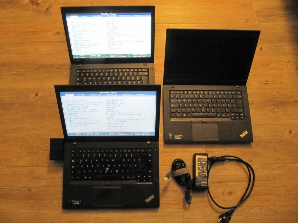 Lenovo Thinkpad T450 3St. - 3x i5-5300/14“HD+TFT/8GB + 1x Docking + 1x Netzteil - Bild 1 von 4