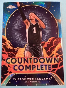 24-25 Topps Chrome #CC-1 Victor Wembanyama conto alla rovescia completo rifrattore blu - Foto 1 di 8