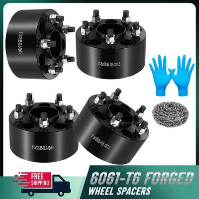 4 Pcs 3" Hub Centric Wheel Spacers 5x4.75 12x1.5 For 1982-1990 GMC S15 - Image 1 of 4