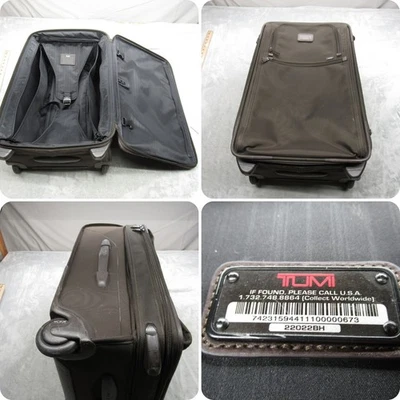 Tumi Alpha Expandable 22" Wheeled Travel Luggage Brown Rolling Suitcase 22022 BH - Image 1 of 4