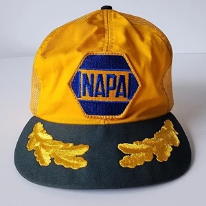 Vintage Napa Trucker Hat Mesh Cap Snap Back Patch Logo Auto Parts Scrambled Eggs - Picture 1 of 12
