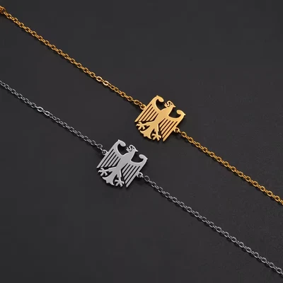 Armband Kette Deutschland Bundesadler Adler Farbe Gold/Silber - Bild 1 von 2