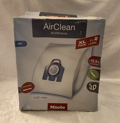 Miele XL-Pack GN Dust Bag Vacuum 8 Bags & 4 Filters New Opened Box ~ Complete - Image 1 of 4