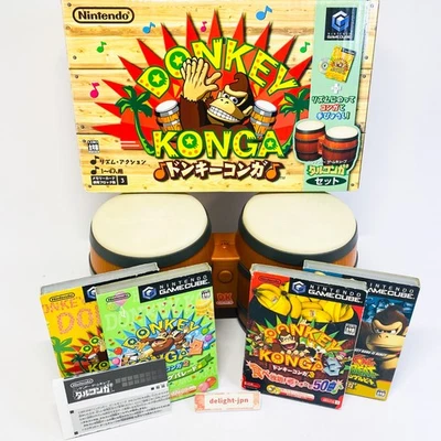 Donkey Kong Bongos Controller GameCube 1 2 3 Jungle Beat Set Genuine JAPAN GC - Image 1 of 4