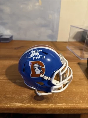 Terrell Davis Autografiado Denver Broncos Retro Mini Casco JSA Foto 1 de 4