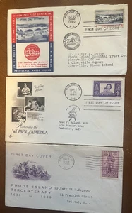 Three First Day covers United States 3 cent stamps. Two 1960 and one 1936 - Picture 1 of 4