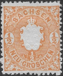 1863 GERMANY SAXONY SC#16 MNG VF - Picture 1 of 1