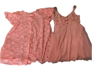 Set Accappatoio Vintage Shadowline Donna Nylon Taglia Small Peignior - Foto 1 di 7