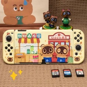 For Joycon Controller Nintendo Switch OLED Case Cover Animal Crossing Accessory - Picture 1 of 6