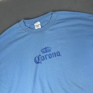 Corona Shirt Herren 2XL blau Paradise Found Bier Promo Strand T-Shirt Alstyle 2006 - Bild 1 von 10